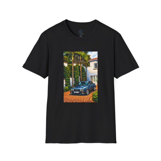 Vintage BMW M3 Poster Tee — Coastal Palm Drive Car Graphic T‑Shirt