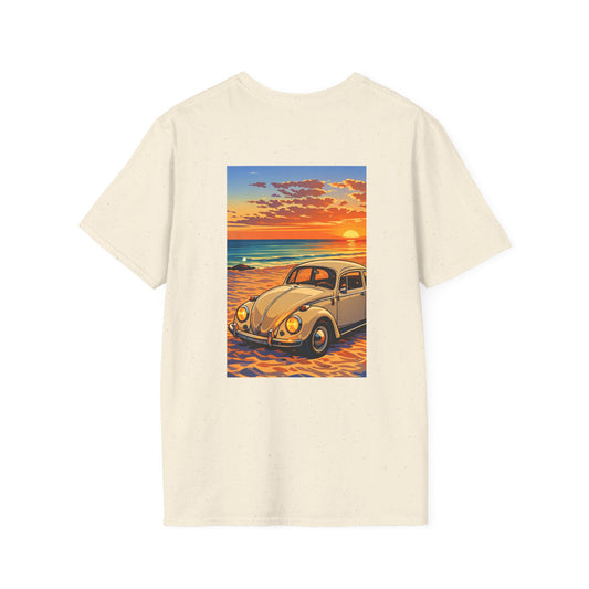 Vintage Beetle Beach T-Shirt — Sunset VW Surf Shirt