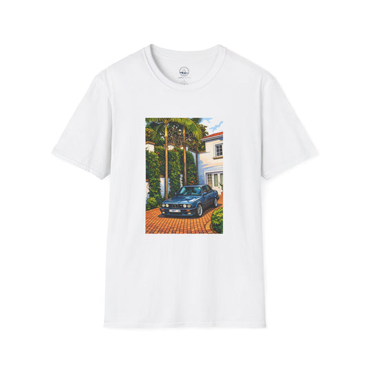 Vintage BMW M3 Poster Tee — Coastal Palm Drive Car Graphic T‑Shirt