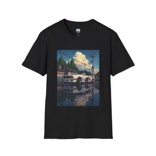 Vintage Sports Car T-Shirt — Retro Sunset Street Scene