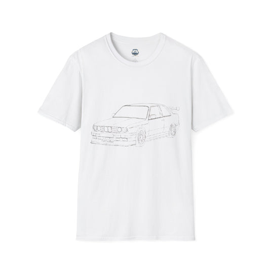 Classic Car Sketch T-Shirt | Car Outline Tee